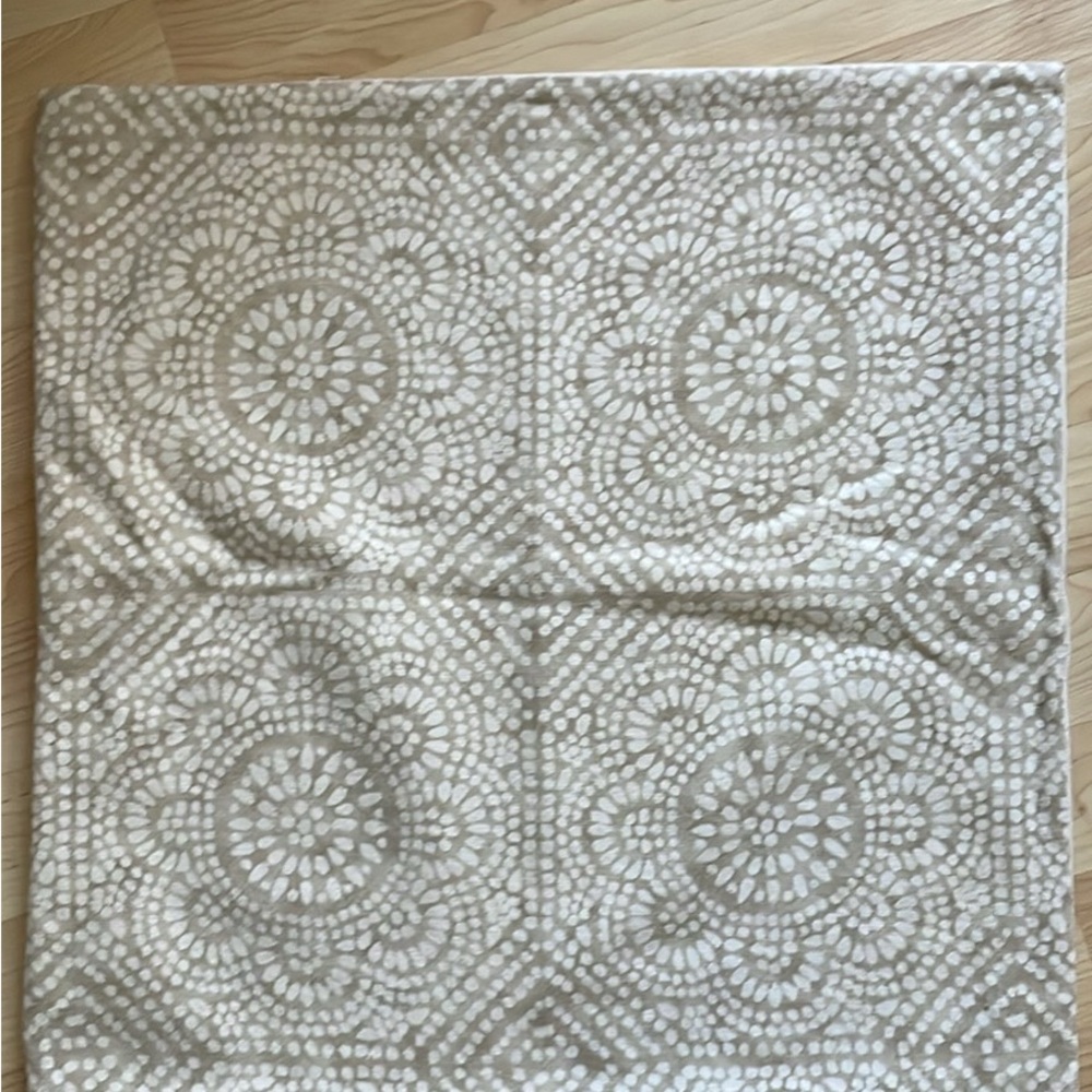 Pottery Barn Neutral Taupe and Cream Pillow Cover 22x22